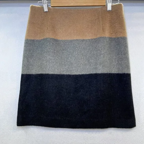 Amanda + Chelsea colorblock wool blend mini skirt womens sz 8 - Picture 1 of 9